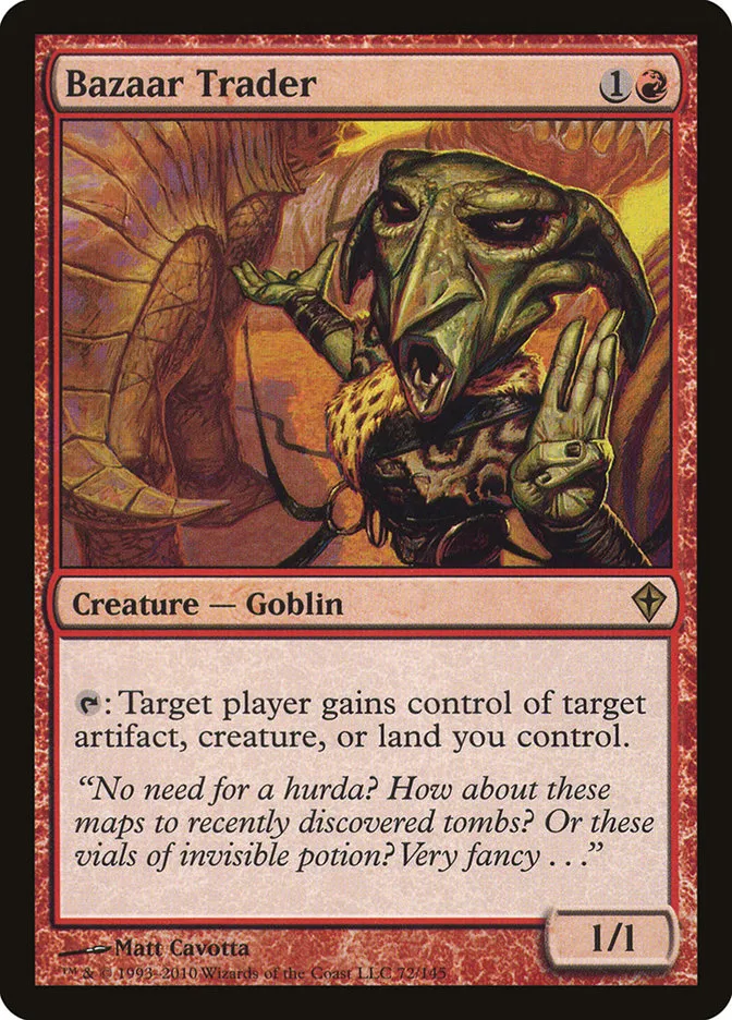 2010 Worldwake Bazaar Trader rare #72 rare card image