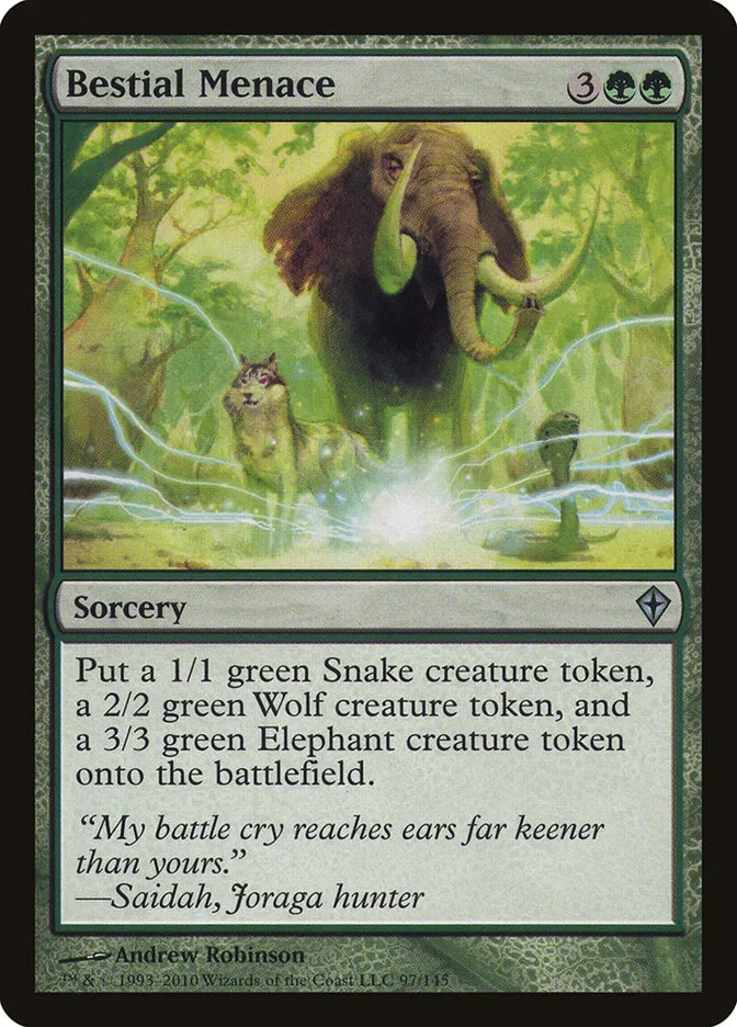 2010 Worldwake Bestial Menace #97 uncommon card image
