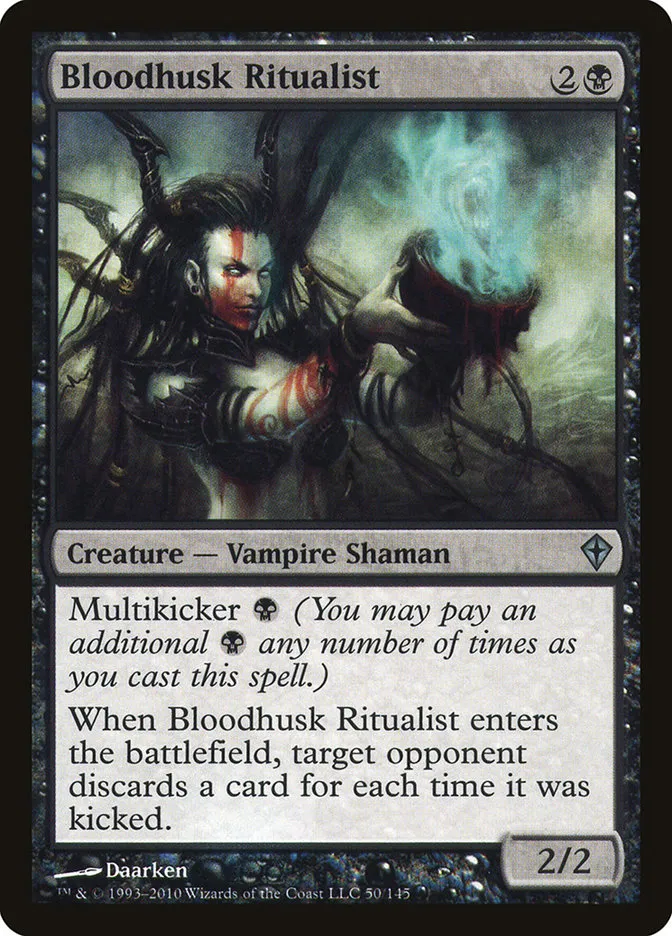 2010 Worldwake Bloodhusk Ritualist #50 uncommon card image