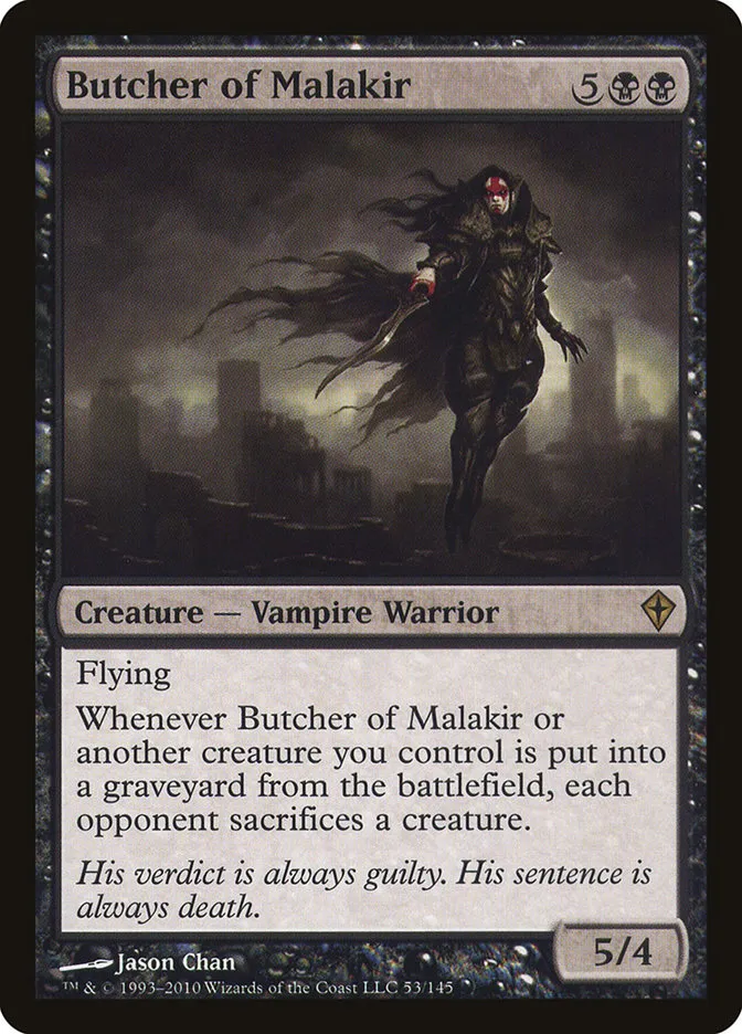 2010 Worldwake Butcher of Malakir #53 rare card image