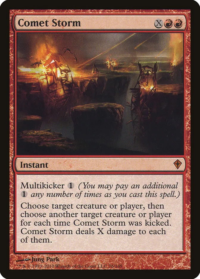 2010 Worldwake Comet Storm mythic #76 mythic card image