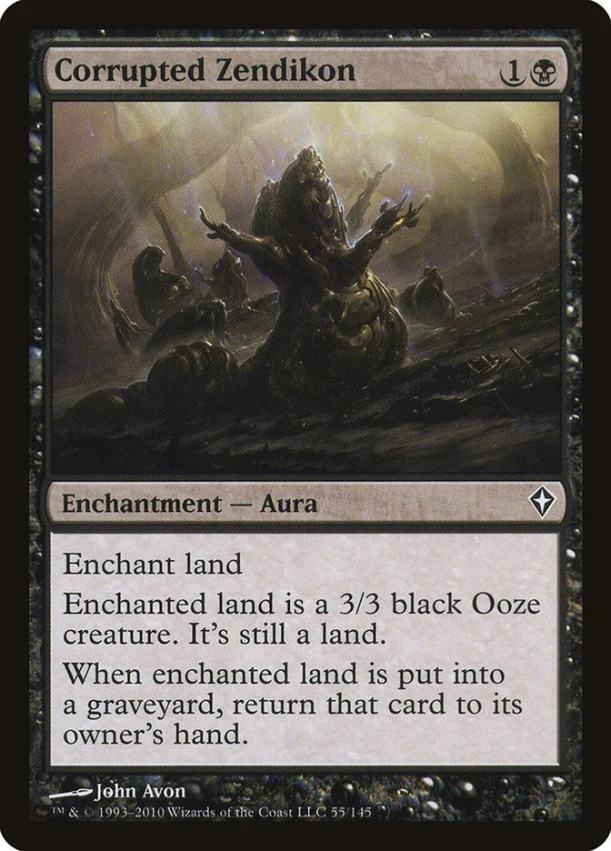 2010 Worldwake Corrupted Zendikon #55 common card image