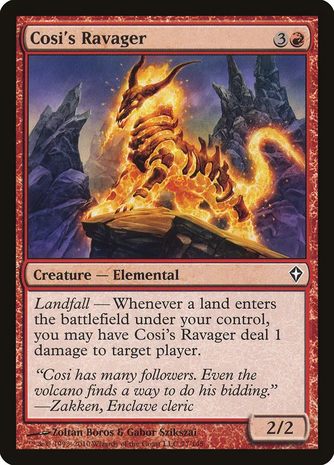2010 Worldwake Cosi's Ravager common #77 common card image