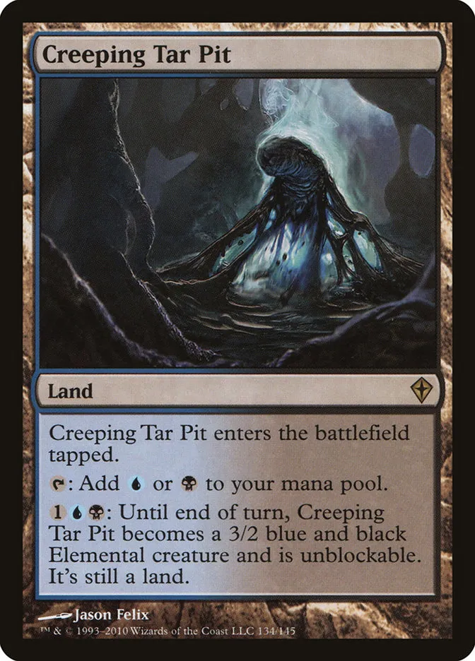 2010 Worldwake Creeping Tar Pit rare #134 rare card image