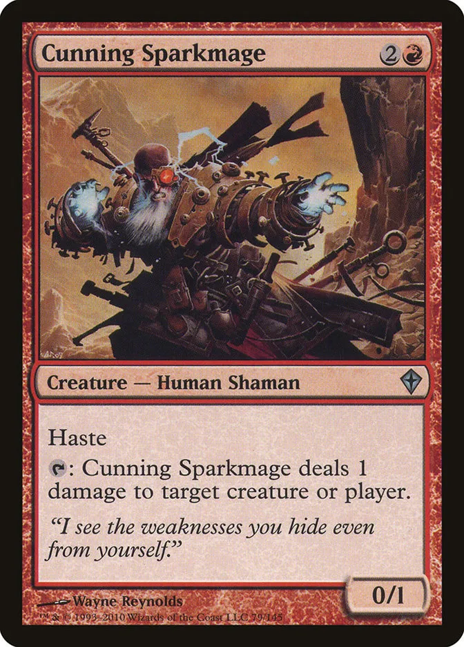 2010 Worldwake Cunning Sparkmage uncommon #79 uncommon card image