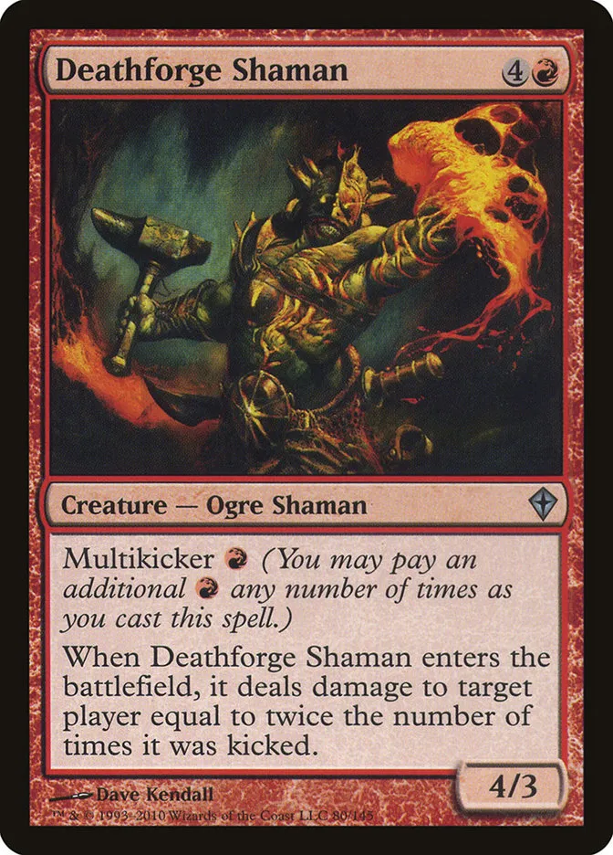 2010 Worldwake Deathforge Shaman uncommon #80 uncommon card image