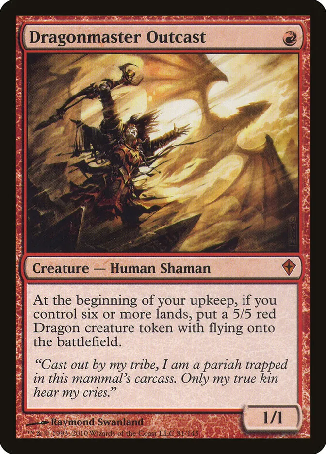 2010 Worldwake Dragonmaster Outcast #81 mythic card image