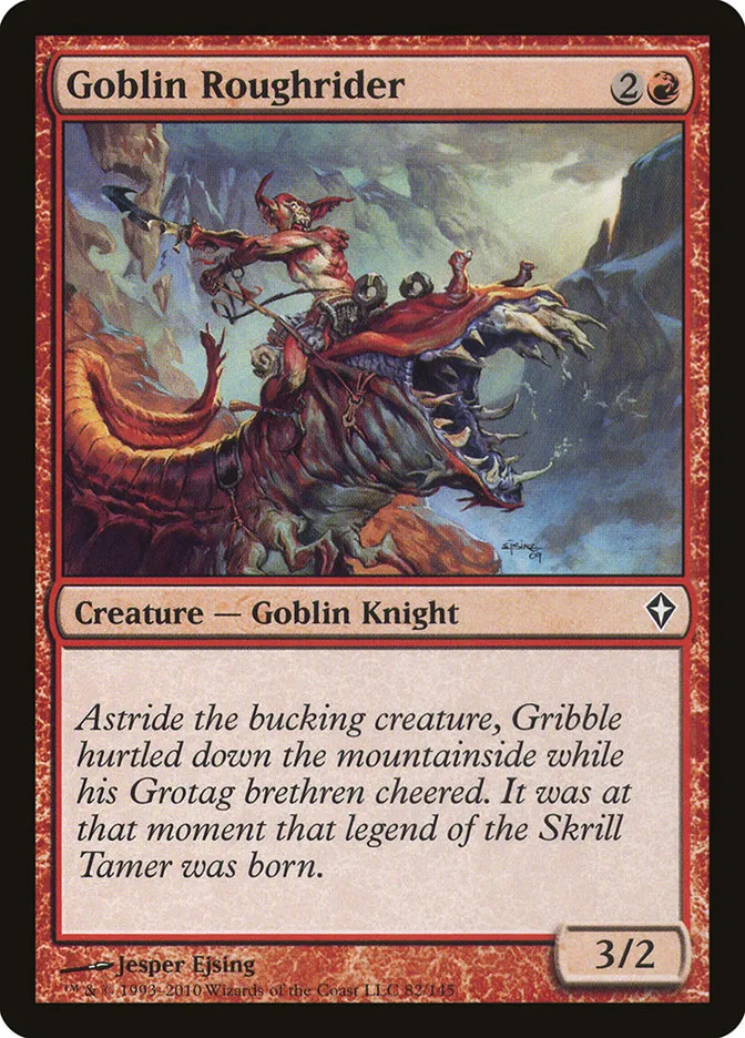 2010 Worldwake Goblin Roughrider common #82 common card image