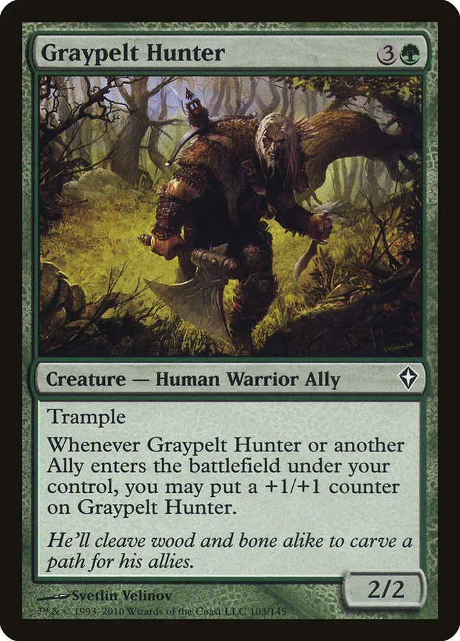 2010 Worldwake Graypelt Hunter common #103 common card image