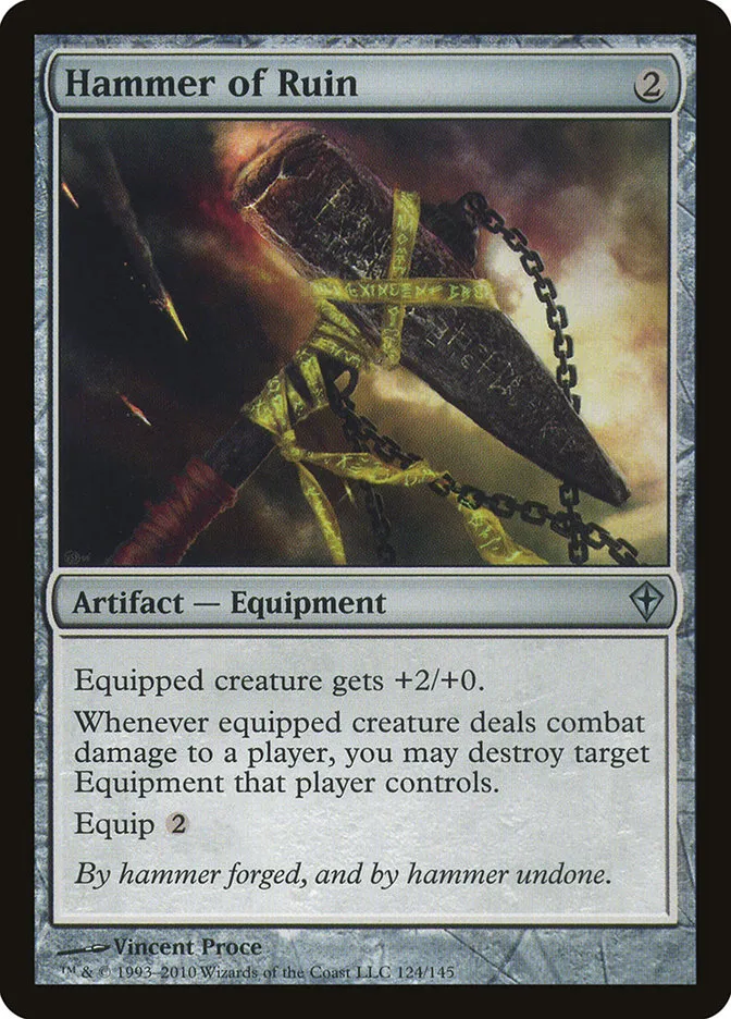2010 Worldwake Hammer of Ruin #124 uncommon card image