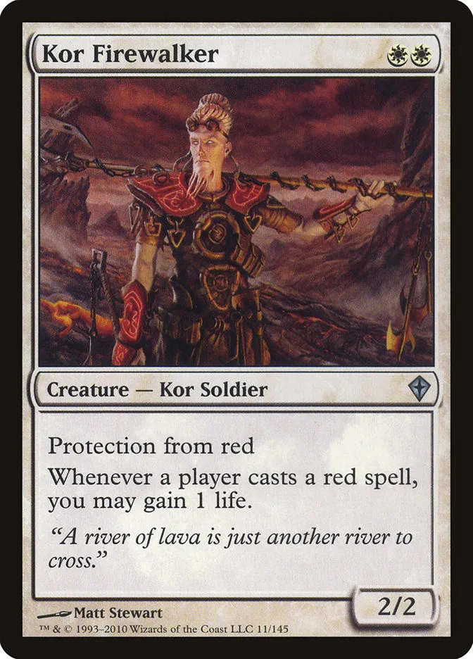 2010 Worldwake Kor Firewalker uncommon #11 uncommon card image