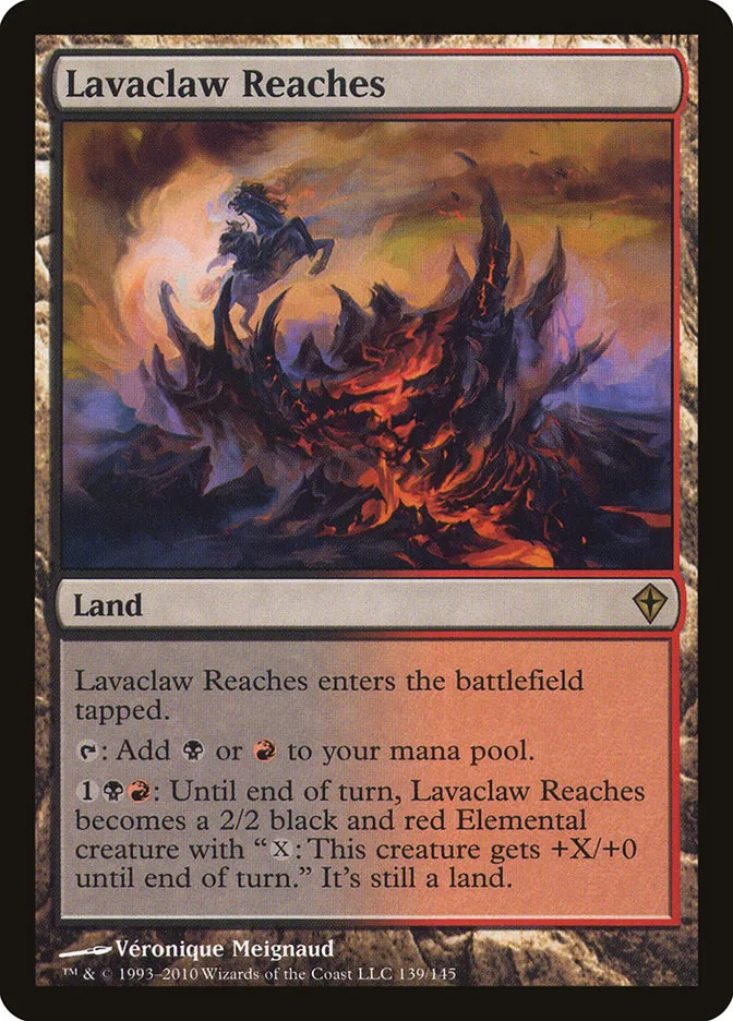 2010 Worldwake Lavaclaw Reaches #139 rare card image