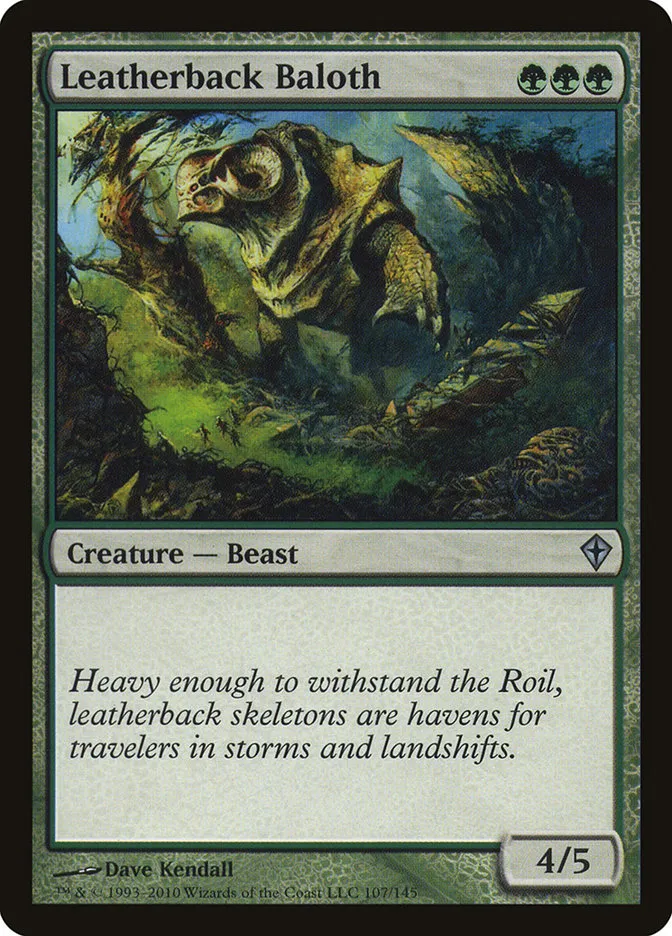 2010 Worldwake Leatherback Baloth uncommon #107 uncommon card image