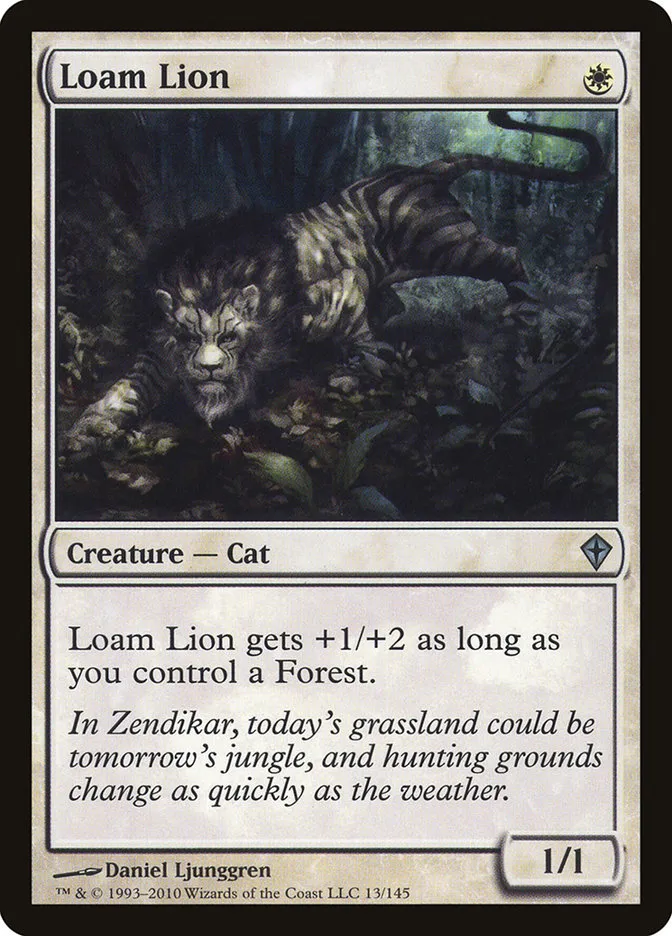 2010 Worldwake Loam Lion #13 uncommon card image