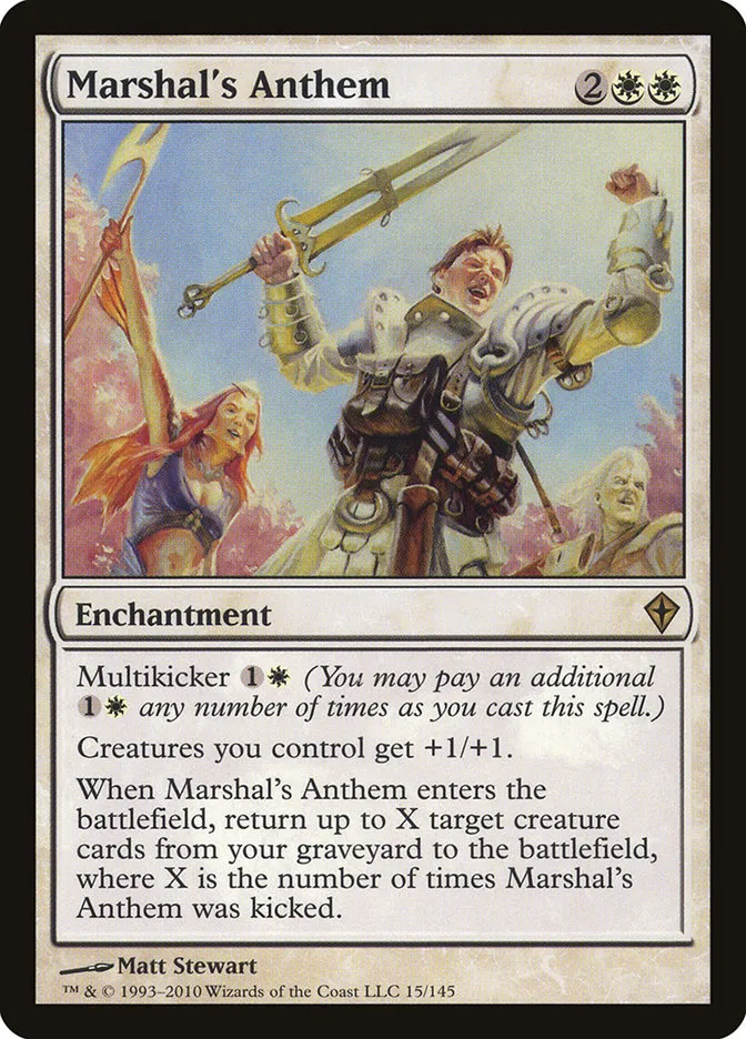 2010 Worldwake Marshal's Anthem #15 rare card image