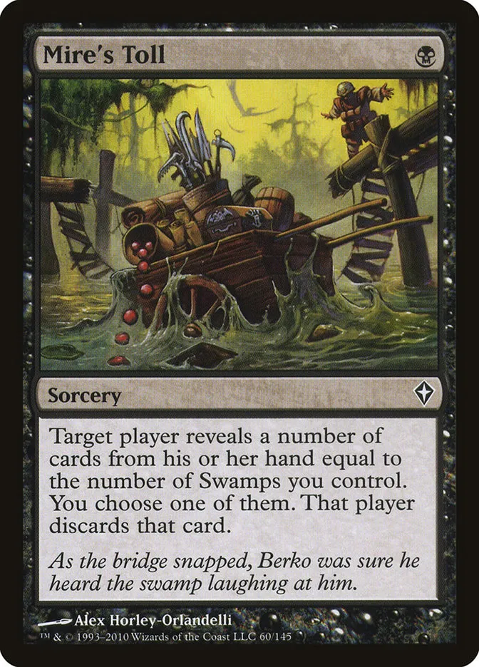 2010 Worldwake Mire's Toll common #60 common card image
