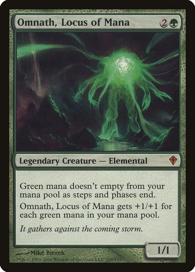 2010 Worldwake Omnath, Locus of Mana #109 mythic card image