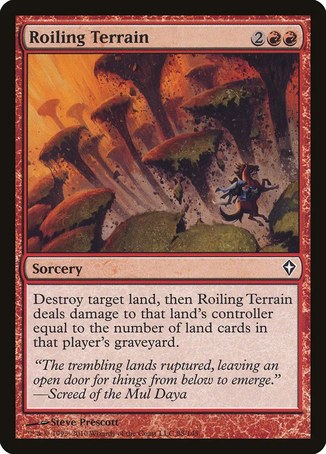 2010 Worldwake Roiling Terrain common #88 common card image