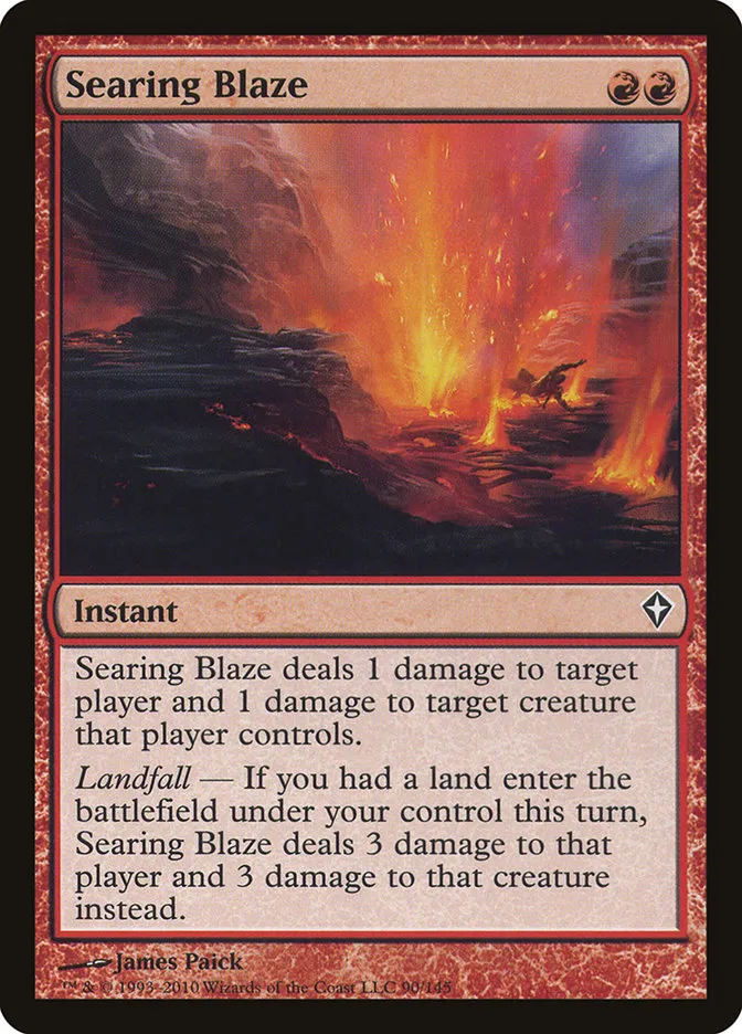 2010 Worldwake Searing Blaze common #90 common card image