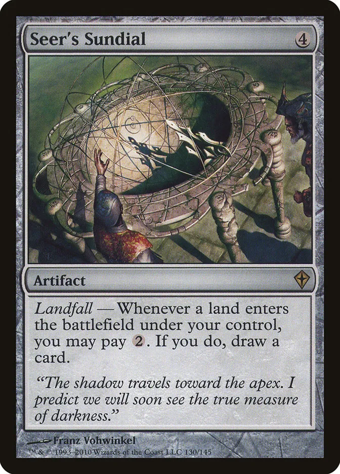 2010 Worldwake Seer's Sundial #130 rare card image