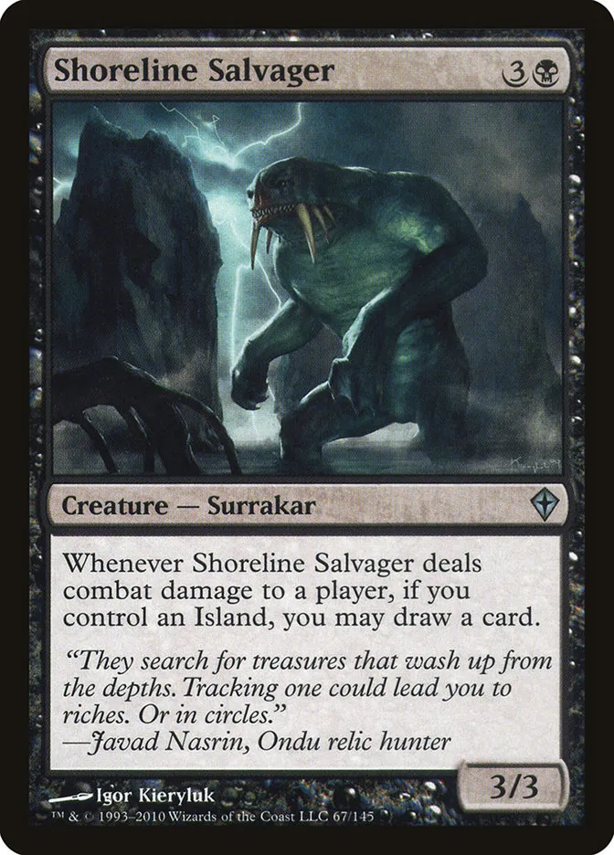 2010 Worldwake Shoreline Salvager #67 uncommon card image
