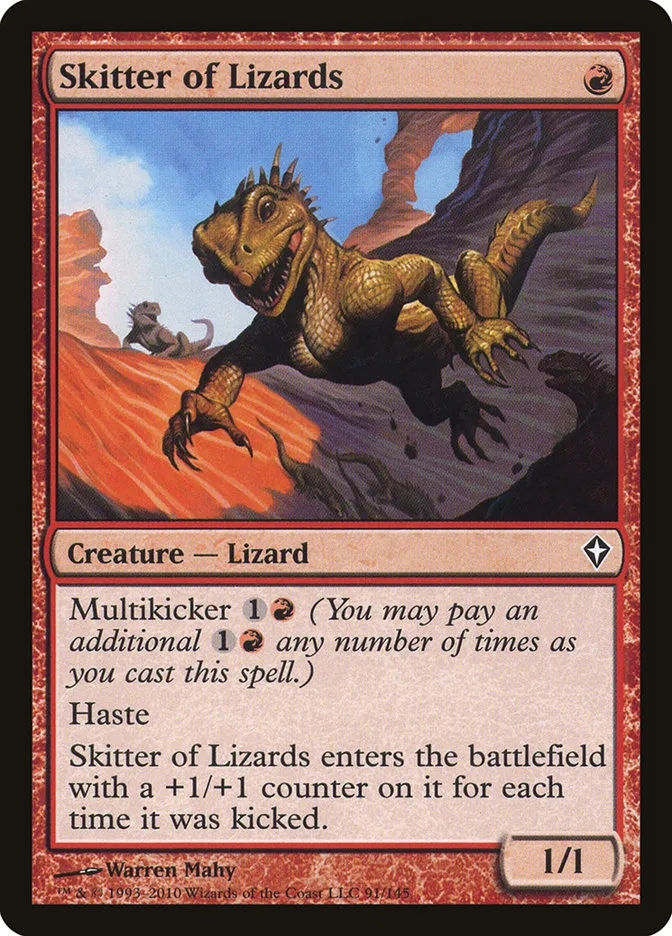 2010 Worldwake Skitter of Lizards #91 common card image