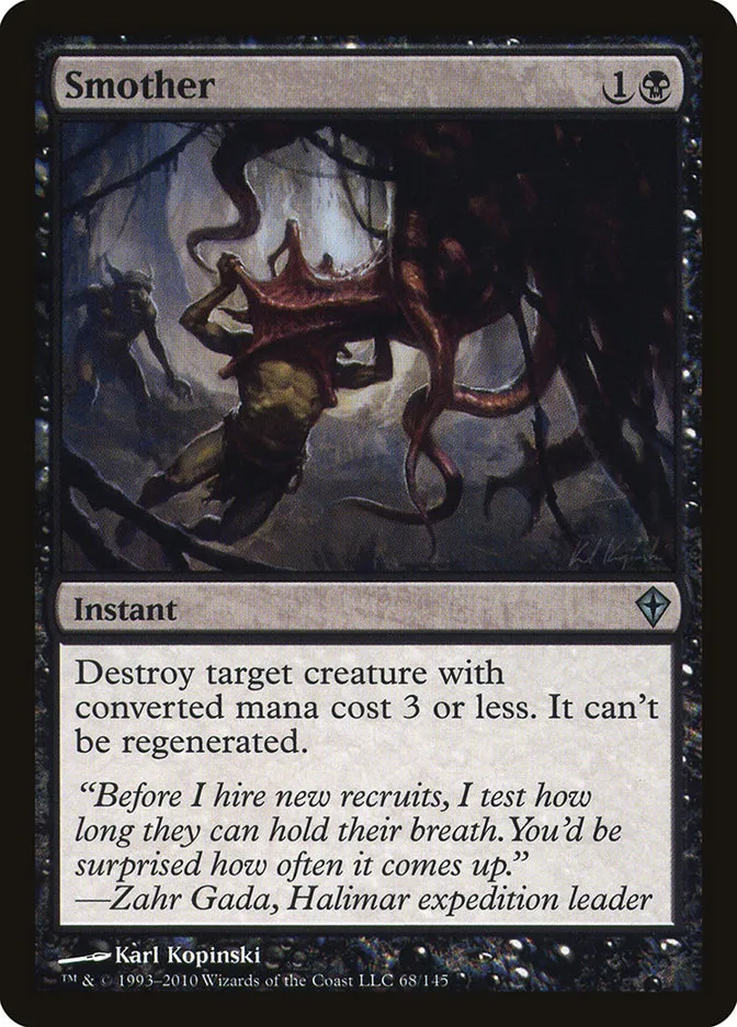 2010 Worldwake Smother uncommon #68 uncommon card image