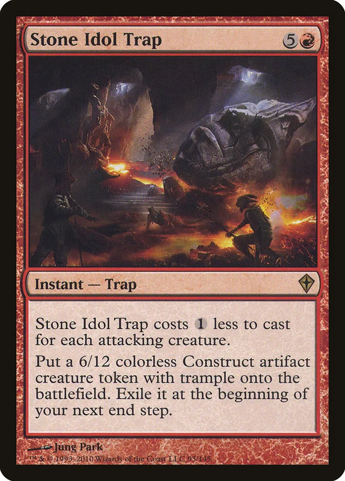 2010 Worldwake Stone Idol Trap #93 rare card image