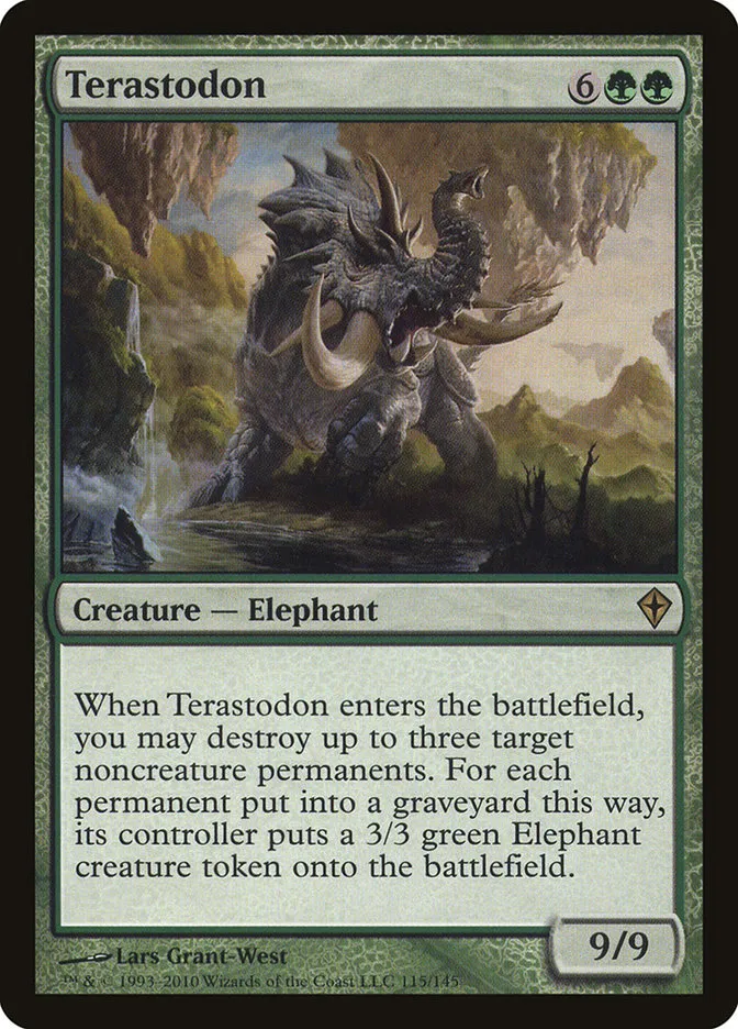 2010 Worldwake Terastodon rare #115 rare card image