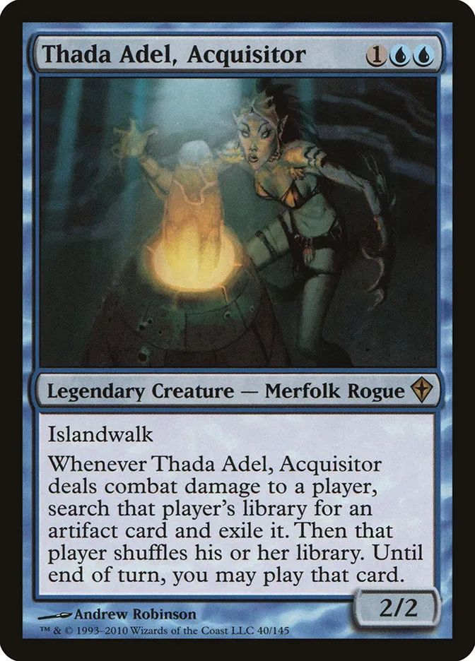 2010 Worldwake Thada Adel, Acquisitor rare #40 rare card image