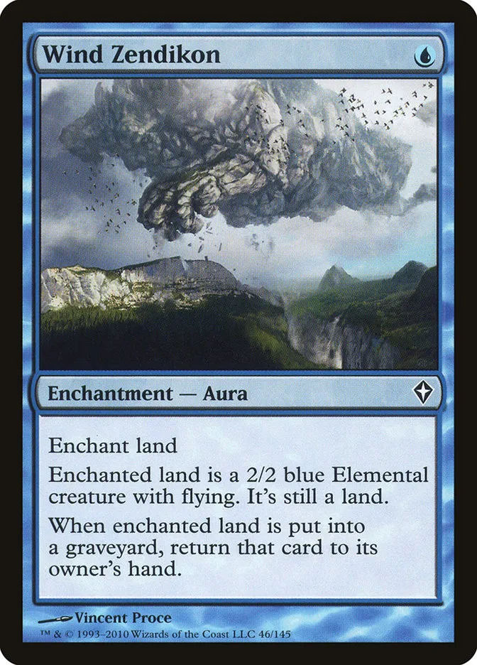2010 Worldwake Wind Zendikon common #46 common card image