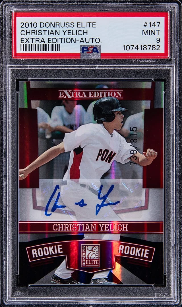 2010 Panini Donruss Elite Extra Edition Christian Yelich Autograph #147 card image