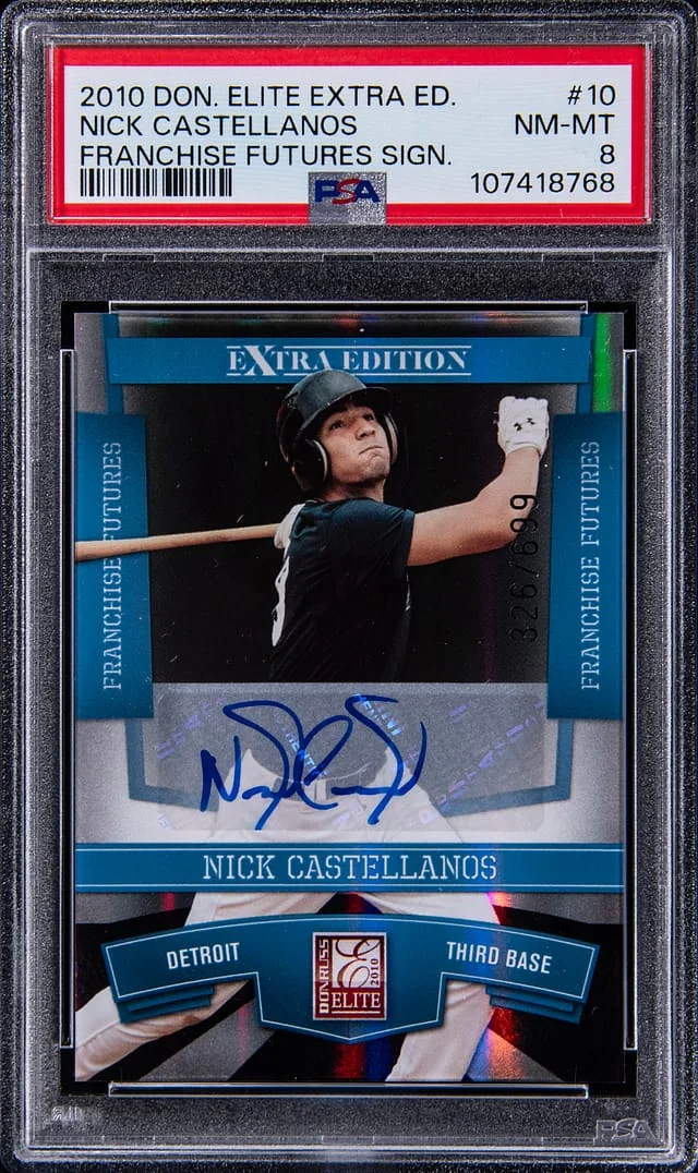2010 Panini Donruss Elite Extra Edition Nick Castellanos Franchise Futures Signature #10 card image