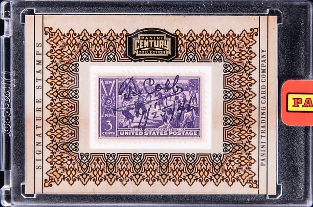 2010 Panini Donruss Ty Cobb Americana Century Collection Signature Stamps #6 card image