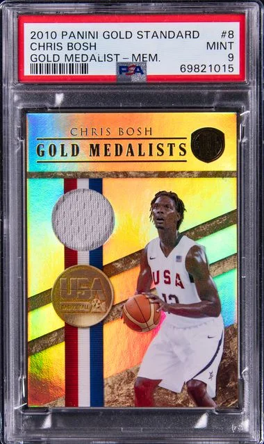 2010 Panini Gold Standard Chris Bosh Gold Medalist Memorabilia #8 card image