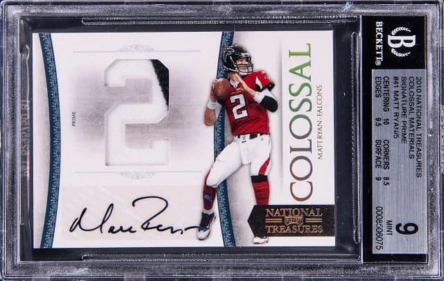 2010 Panini National Treasures Matt Ryan Colossal Materials Signature Prime #41 card image
