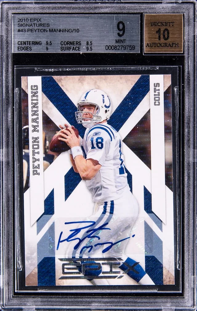 2010 Panini Peyton Manning EPIX Signatures #43 card image