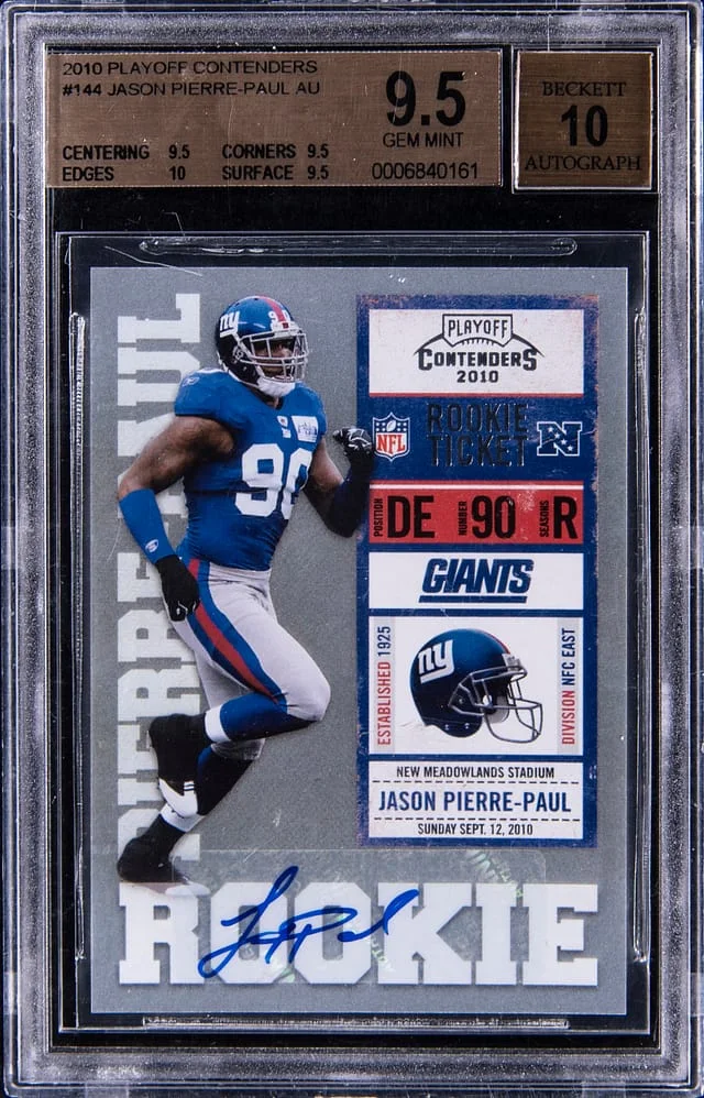 2010 Panini Playoff Jason Pierre-Paul Contenders #144 card image