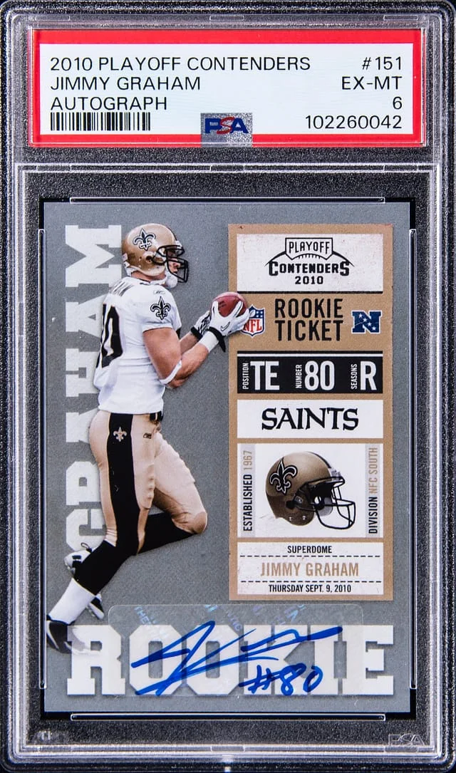 2010 Panini Playoff Jimmy Graham Contenders Autograph #151 card image