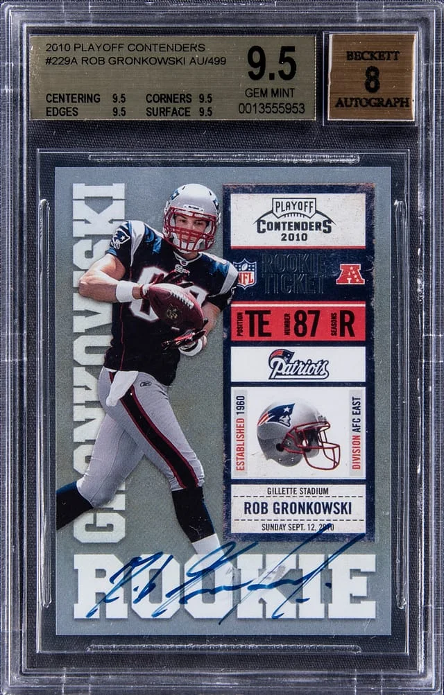 2010 Panini Playoff Rob Gronkowski Contenders #229A card image