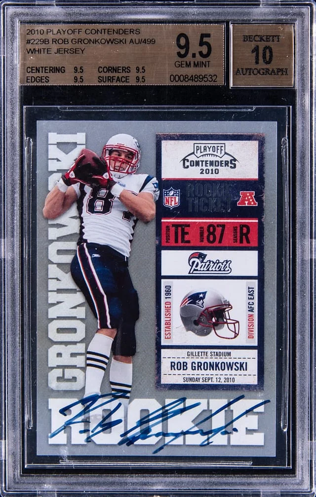2010 Panini Playoff Rob Gronkowski, White Contenders #229B card image