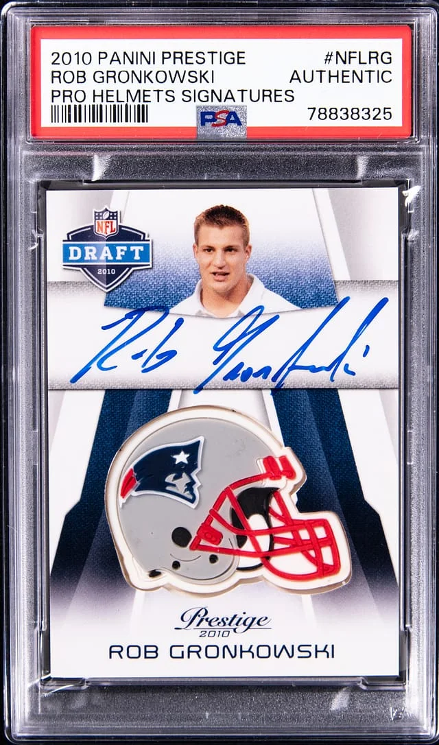 2010 Panini Prestige Rob Gronkowski Pro Helmets Signature #NFL-RG card image