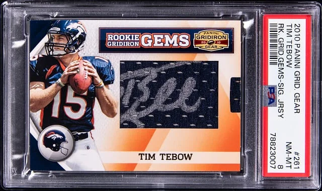 2010 Panini Tim Tebow Gridiron Gear Gridiron Gems Signature Jersey #261 card image