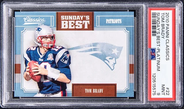 2010 Panini Tom Brady Classics Sunday's Best Platinum #22 card image