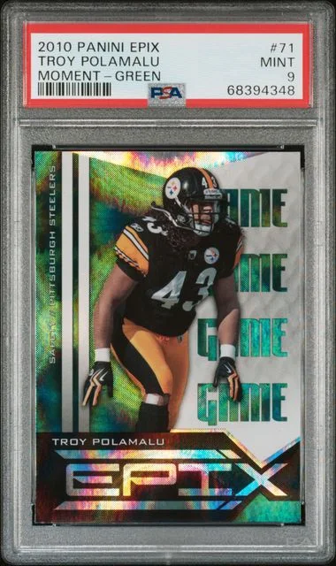 2010 Panini Troy Polamalu Epix Moment Emerald #71 card image