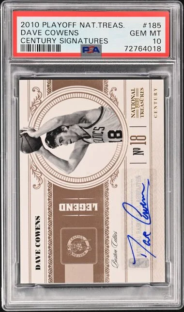 2010 Playoff Dave Cowens National Treasures Century Signatures #185 card image