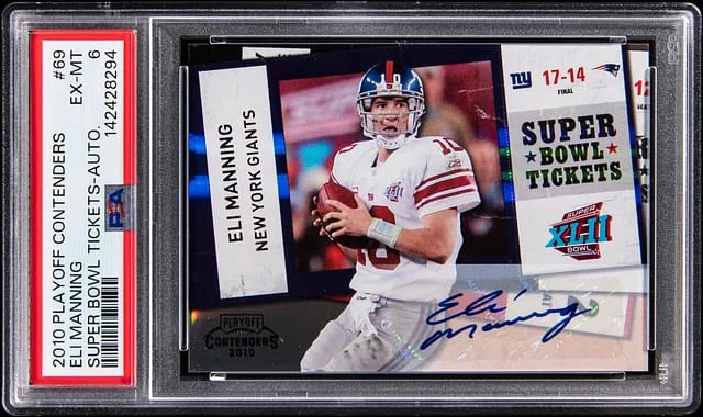 2010 Playoff Eli Manning Contenders Super Bowl Tickets-Autograph #69 card image