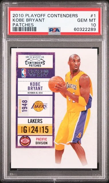 2010 Playoff Kobe Bryant Patches #1 card image