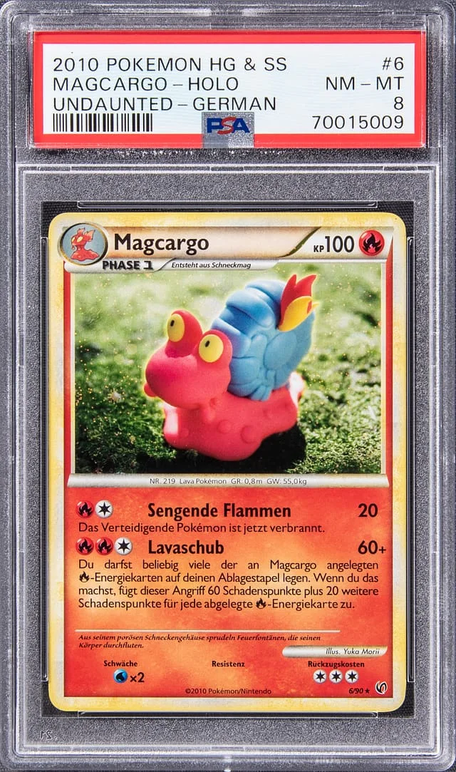 2010 Pokemon German HeartGold & SoulSilver Undaunted Rare Holofoil Magcargo #6 card image