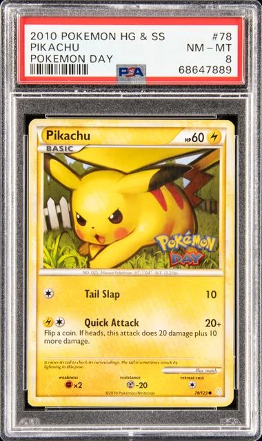 2010 Pokemon Heartgold and Soulsilver Pokemon Day Pikachu #78 card image